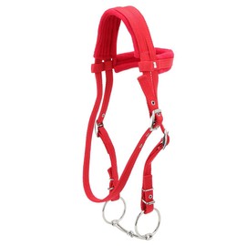 5 mm Bridle Bridle, Adjustable, Thickened Strap with High Density Horse Harness Headstalls with Soft Cushion Control, Riding Accessories for Halters, Colour Red, Ties & Auxiliary Reins