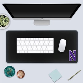 OTM Essentials Northwestern University Classic Cloth Desk Mat, Durable Office Supplies, Non-Slip Base, Responsive Desk Pad with Smooth Cloth Surface, Black
