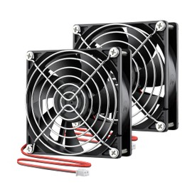 GDSTIME Small Fans, Dual 92mm x 25mm 12V 0.12A Small Brushless Cooling Fans for Computer PC RV Fridge Coleman Cooler Cooling