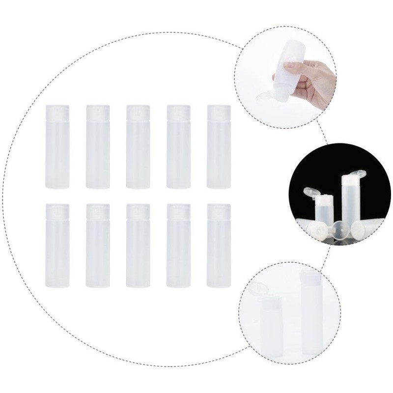 SOLUSTRE 10Pcs 12ml Plastic Squeeze Bottles with Caps Squeeze Empty