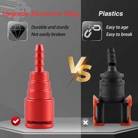 FUSCH Upgraded Aluminum Alloy Fuel Filter Return Line Connector Compatible With Ford 6.7L Powerstroke Diesel 2017-2020 Replaces# HC3Z-9A564-A