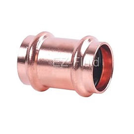 EZ-FLUID Heavy Duty 2" Press Slip Coupling without Stop LF Press Pressure Copper Fitting,No Pipe Tube Stop Couplings,ProPress Press Copper Fitting Connection,Residential,Commercial Plumbing (1)