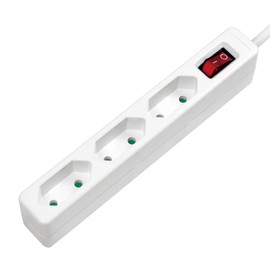 LogiLink LPS227 4+2 (4X Protective Contact CEE 7/3, 2X USB) Power Cube Multifunction Socket with Child Safety Lock 3X Euro (an/Aus) White