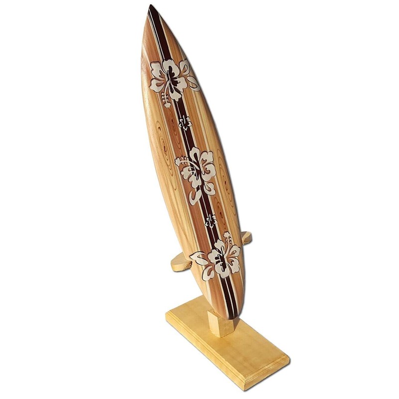 Seestern Sportswear Decorative Wooden Surfboard 30 cm Long Airbrush Design