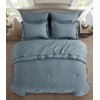 Chezmoi Collection Eleanora Queen Bed in a Bag 7-Pieces Ruffled