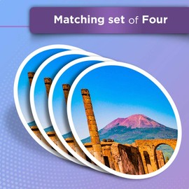 Vinyl Stickers (Set of 2) 10cm - Mount Vesuvius Italy Pompeii Fun Decals for Laptops,Tablets,Luggage,Scrap Booking,Fridges #3498