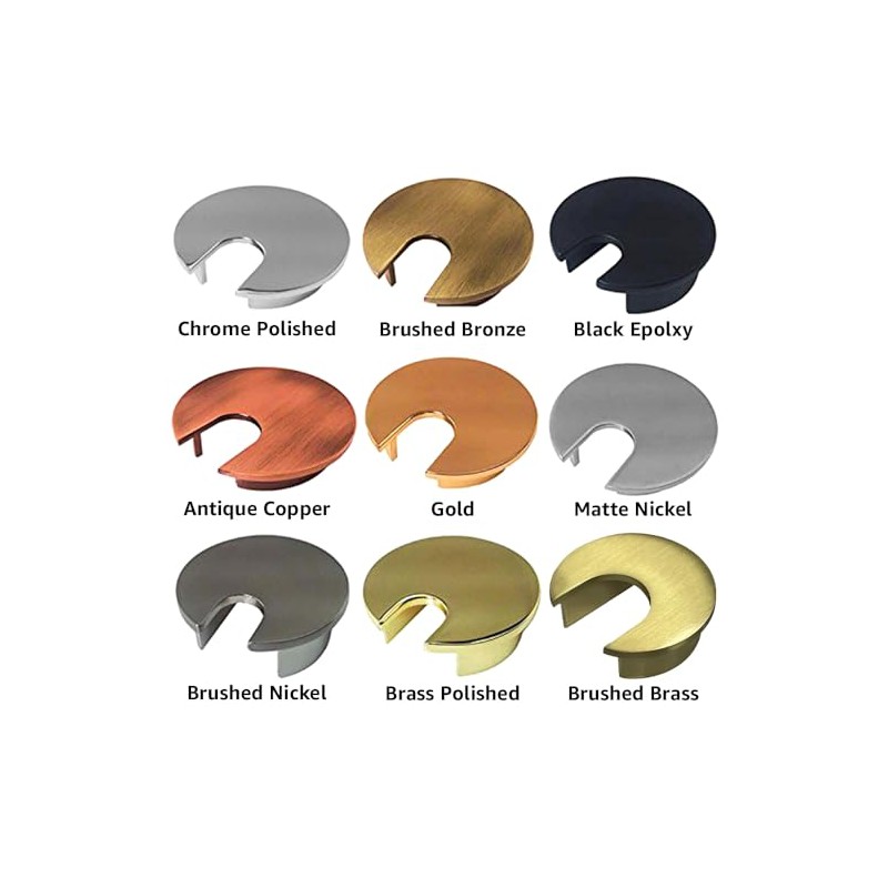 Electriduct 2.5" Metal Desk Grommet 62.5mm Cable Hole Cover Wire