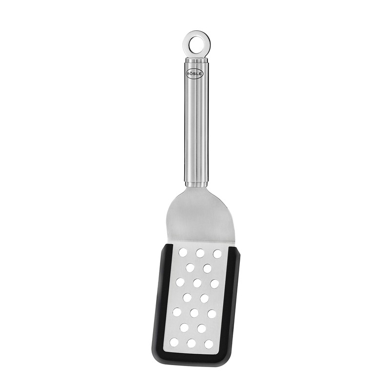 Rosle Rosle Stainless Steel Angled Spatula, 10.2-inches, Perforated