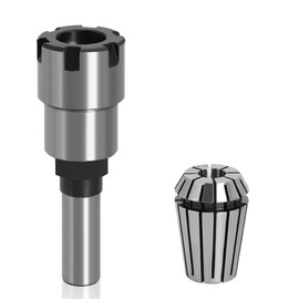 Bestgle Extension Bar 0.5 inch (12.7 mm) Shank + ER20 0.5 inch (12.7 mm) Precision Spring Collet for Router Bit Woodworking