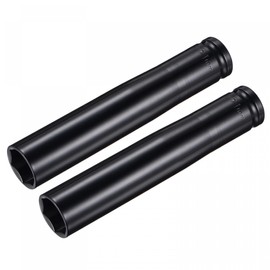 uxcell 1/2" Drive by 21mm Deep Impact Socket, Heat-Treated CR-V Steel 6" Length, 6-Point Metric Sizes 2 Pcs
