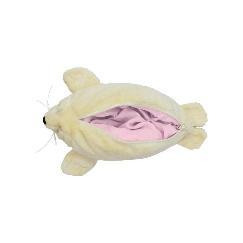 Yamanji Animal Pencil Case Sea Life Seal 11423 Off White