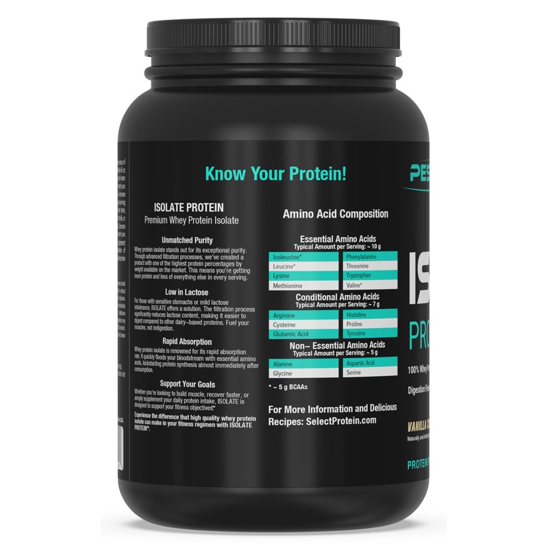 PEScience Isolate Whey Protein Powder, Vanilla Cupcake, 27 Servings, 100%