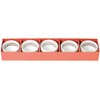 Yamako Hotaru 801626 Round Guinomi Set of 5, White, Approx.
