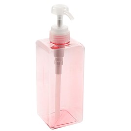 Gatuida Square Pump Bottle for Shampoo Body Wash and Liquid Soap Refillable Hand Soap Dispenser Pink for Bathroom Kitchen and Hotel Use