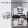 Cerradura de Perilla Banna Acero Inoxidable Puerta Principal Plata