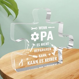XiuGlimpse Hochwertiges Acryl-Deko-Geschenk Für Opa, Persönliches Geburtstagsgeschenk Von Enkelkindern, Elegante Tischdekoration Für Zuhause, Einzigartiges Geschenk Für Großväter