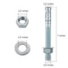Wensilon 1/2x7" 50Pcs Inch Standard Fasteners for Heavy-Duty Zinc Wedge