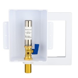 EFIELD Premium Ice Maker Box,1/2-Inch MIP (Sweat) Inlet with Installed 1/4-Turn Ball Valve with Stainless Steel Water Hammer Arrestor (Mip/SS Arrestor)