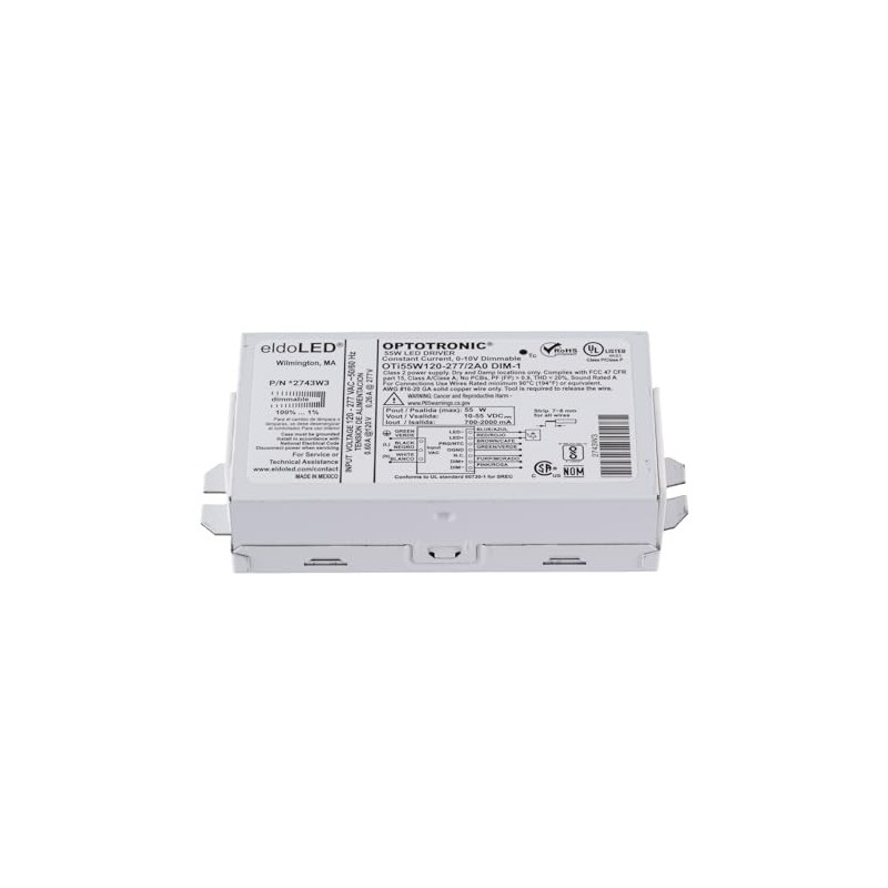 eldoLED *2743W3 OPTOTRONIC 55W Constant Current 0-10V Dimmable LED Driver,