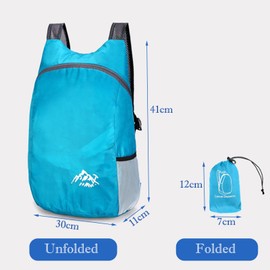 Lightweight Hiking Backpack Daypack, Water Resistant Backpack, Small Foldable Packable Backpack Daypack Hiking Bag for Hiking Travel Camping Outdoor Gym Beach
