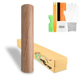 48"x108" (4FT x 9FT) Wood 1396 Wood Grain Vinyl Wrap Faux Finish Textured Self Adhesive Peel and Stick Roll Paper Film DIY Decal Bubble Free for Home Office Furniture Free Tool Kit