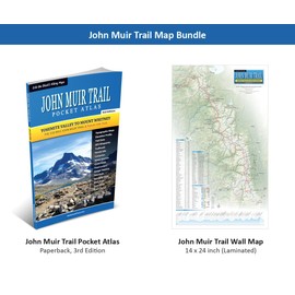 John Muir Trail Map Bundle: Pocket Atlas & Wall Map (Erik the Black’s Hiking Maps)