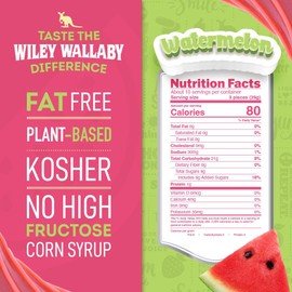 Wiley Wallaby Licorice 10 Ounce Classic Gourmet Soft & Chewy Australian Watermelon Licorice Candy Twists, 1 Pack