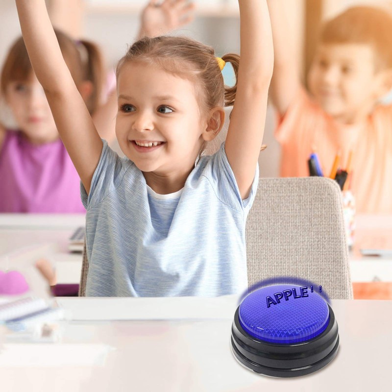 Recordable Talking Button with Led Function Learning Buzzers, Recordable Sound