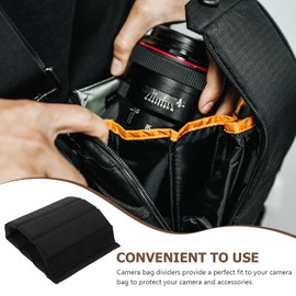 HOMSFOU 6 Pcs Camera Bag Divider Dividers Baggies Camera Bag Supply Camera Bag Inserts Camera Bag Padded Insert Bag Divider Organizer Insert N Gray Suede Roller Partition Embedded Appendix