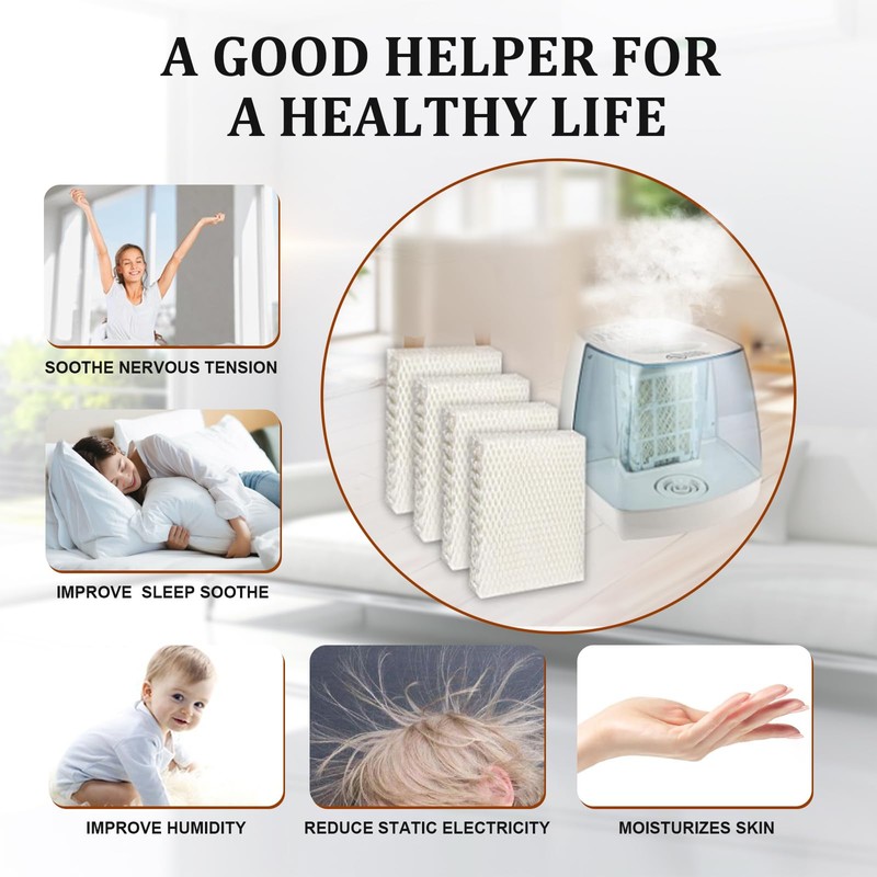 8 Pack Wf813 Eqwf813 Humidifier Filters Compatible with Equate Eqwf813