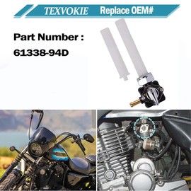 61338-94D Fuel Valve Petcock Switch with Male Thread, Fit for Motorcycle Harley FXST FLST FXD FLT 1995 1996 1997 1998 1999 2000 2001 1340cc