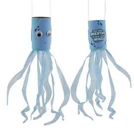 Fun Express Social Emotional Learning Mindful Breathing Octopus Craft Kit - Makes 12