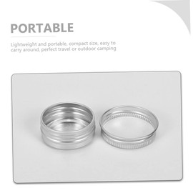 IWOWHERO Travel Beauty Tin Containers Round Aluminum Jars Screw Lid Metal Makeup Storage Tin for Diy Projects