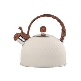 Upspirit Tea Kettle Stovetop, Stainless Steel Whistling Kettles Teapot With Anti-hot Handle, Hot Water Boiling Tea Pots for Stove Top, 2.5 Liter/Beige Color