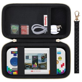Supmay Hard Travel Case for My Arcade Tetris Pocket Player Pro, Strategic Puzzle Games, Portable Video Game System Handheld Game Protection Case with Mesh Pocket for Batteries and USB Cable, Black