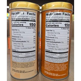 Bentons Crème Filed Wafer Rolls Salted Caramel & Pumpkin Spice 5oz 142g (Two Tins)