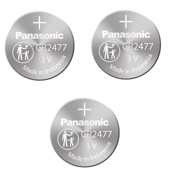 Panasonic CR2477 3V Lithium Cell Battery (Pack of 3)