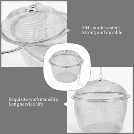 Himrsbuy Extra Large Stainless Steel Twist Lock Mesh Tea Ball Tea Infuser with Hook Chain