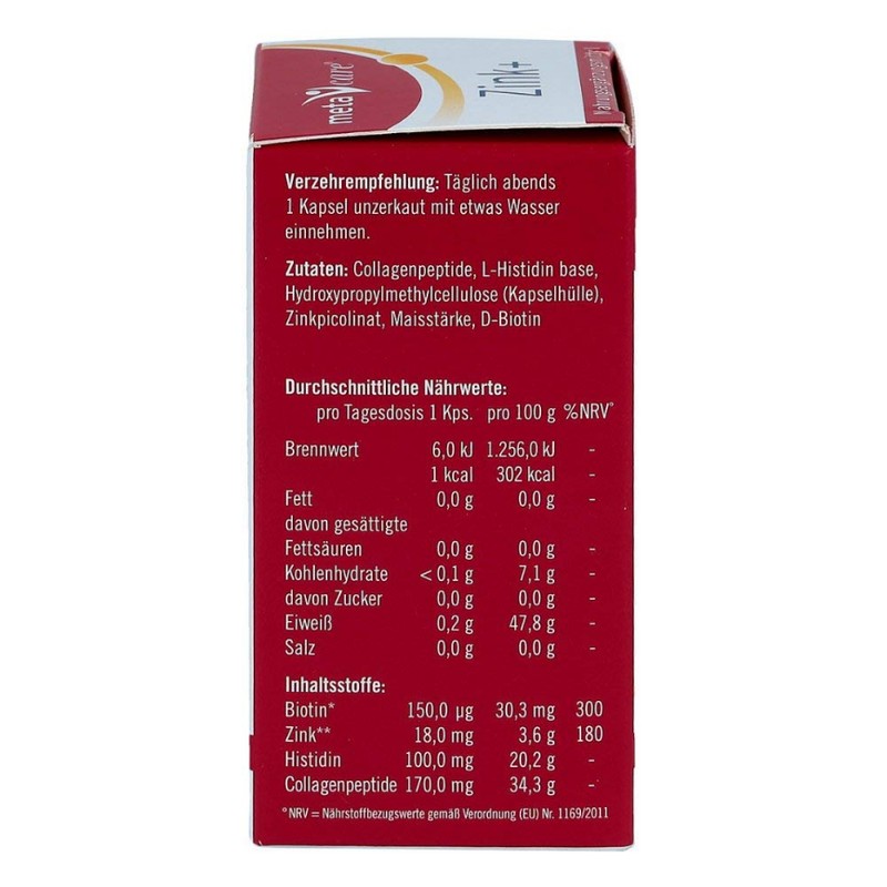 Meta Care Zinc + Capsules Pack of 60