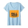 Fall Proof: Autumn Vibes with Floating Leaves V-Neck T-Shirt, Women,