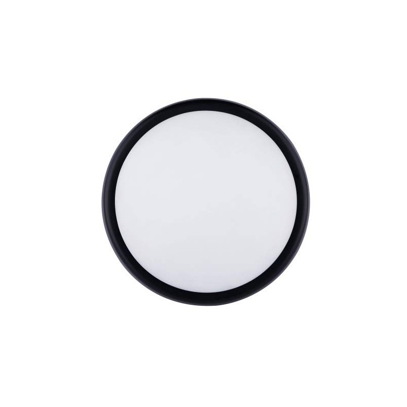 Luceco LED Eco Mini Round Outdoor Bulkhead Light,Black/White,16 cm/5.5 W