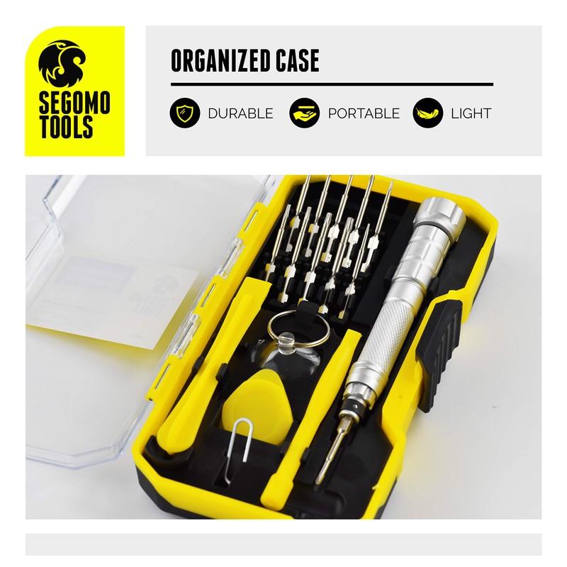 Segomo Tools 17 Piece Precision Screwdriver Set - Eyeglass Repair