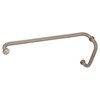 CRL Brushed Nickel 8" Pull Handle and 22" Towel Bar BM Series Combination with Metal Washers