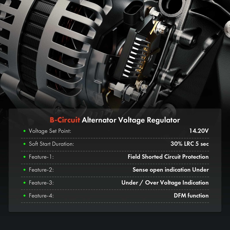A-Premium Alternator Voltage Regulator Compatible with Toyota Sequoia 2003-2009, Tundra