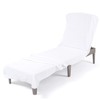 American Soft Linen Chaise Lounge Covers with Pocket, 86"x32" Oversized