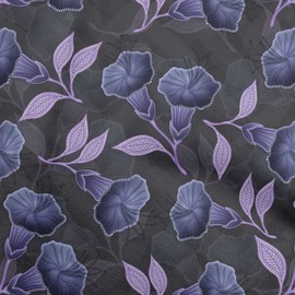 oneOone Velvet Blue Fabric Dotted Floral Sewing Fabric by The Yard Printed DIY Clothing Sewing Supplies 58 Inch Wide