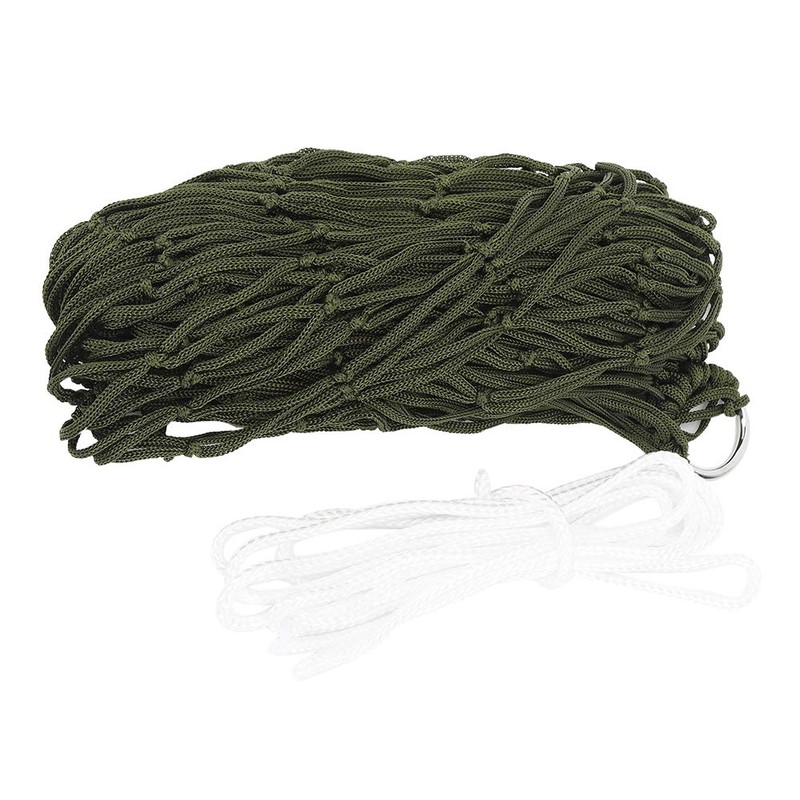 Single Person Mesh Hammock, Thicken Nylon Fabric Camping Hammock Multi-functional