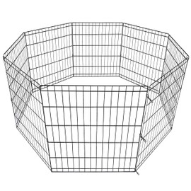 Dog Pen Exercise Pen Indoor & Outdoor Pet Fence Metal Foldable Playpen for Small Dogs Kittens Rabbits, 8 Panels