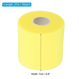 PATIKIL 27M x 7CM Badminton Grip Cushion Wrap PE Tennis Racquet Grip Tape Backing Film Handle Anti-Slip Cushion Accessories Yellow