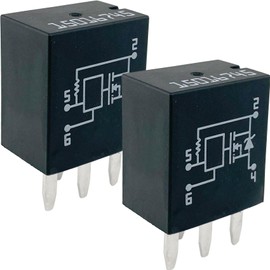 Automotive Relay 601-218 & 15016745 12V 20A 4-Pin - Compatible with GM Vehicles for Fuel Pump, Headlight & Window Failure (2-Pack)​​